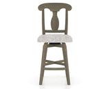 Canadel Swivel Counter Stool 7600 in FP Crypton® and 08 Shadow, front view