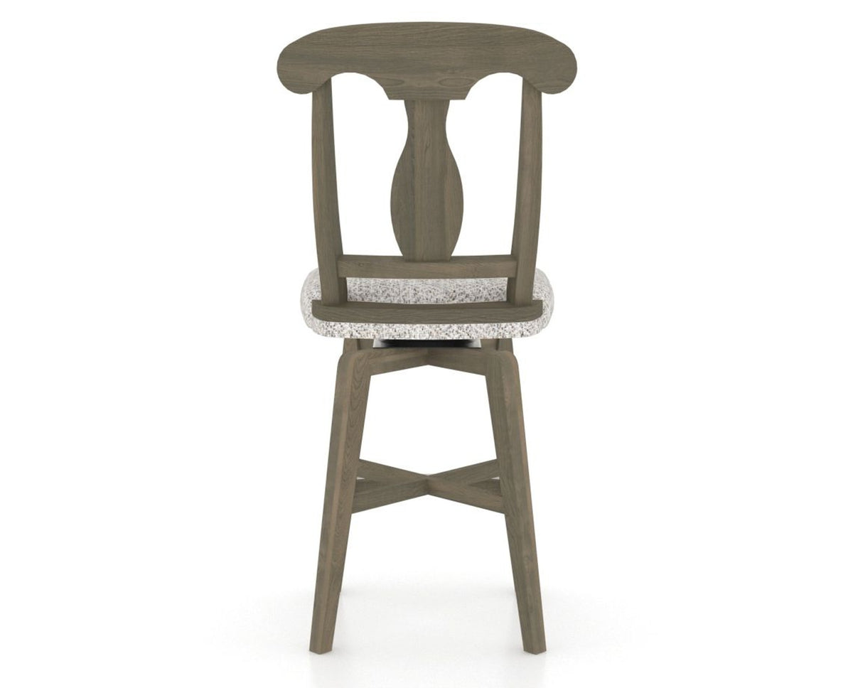 Canadel Swivel Counter Stool 7600 in FP Crypton® and 08 Shadow, back view