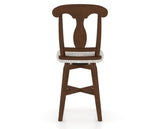 Canadel Swivel Counter Stool 7600 in FP Crypton® and 19 Cognac Washed, back view