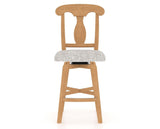 Canadel Swivel Counter Stool 7600 in FP Crypton® and 20 Caramel Washed, front view