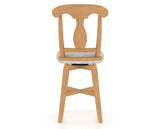Canadel Swivel Counter Stool 7600 in FP Crypton® and 20 Caramel Washed, back view
