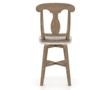 Canadel Champlain Swivel Counter Stool 7600 in FP Crypton® and 25 Pecan Washed, back view