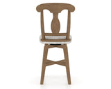 Canadel Swivel Counter Stool 7600 in FP Crypton® and 25 Pecan Washed, back view