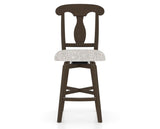 Canadel Swivel Counter Stool 7600 in FP Crypton® and 29 Hazelnut Washed, front view