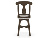 Canadel Swivel Counter Stool 7600 in FP Crypton® and 29 Hazelnut Washed, back view