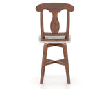 Canadel Champlain Swivel Counter Stool 7600 in FP Crypton® and 33 Spice Washed, back view