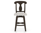 Canadel Swivel Counter Stool 7600 in FP Crypton® and 59 Davy's Grey, front view
