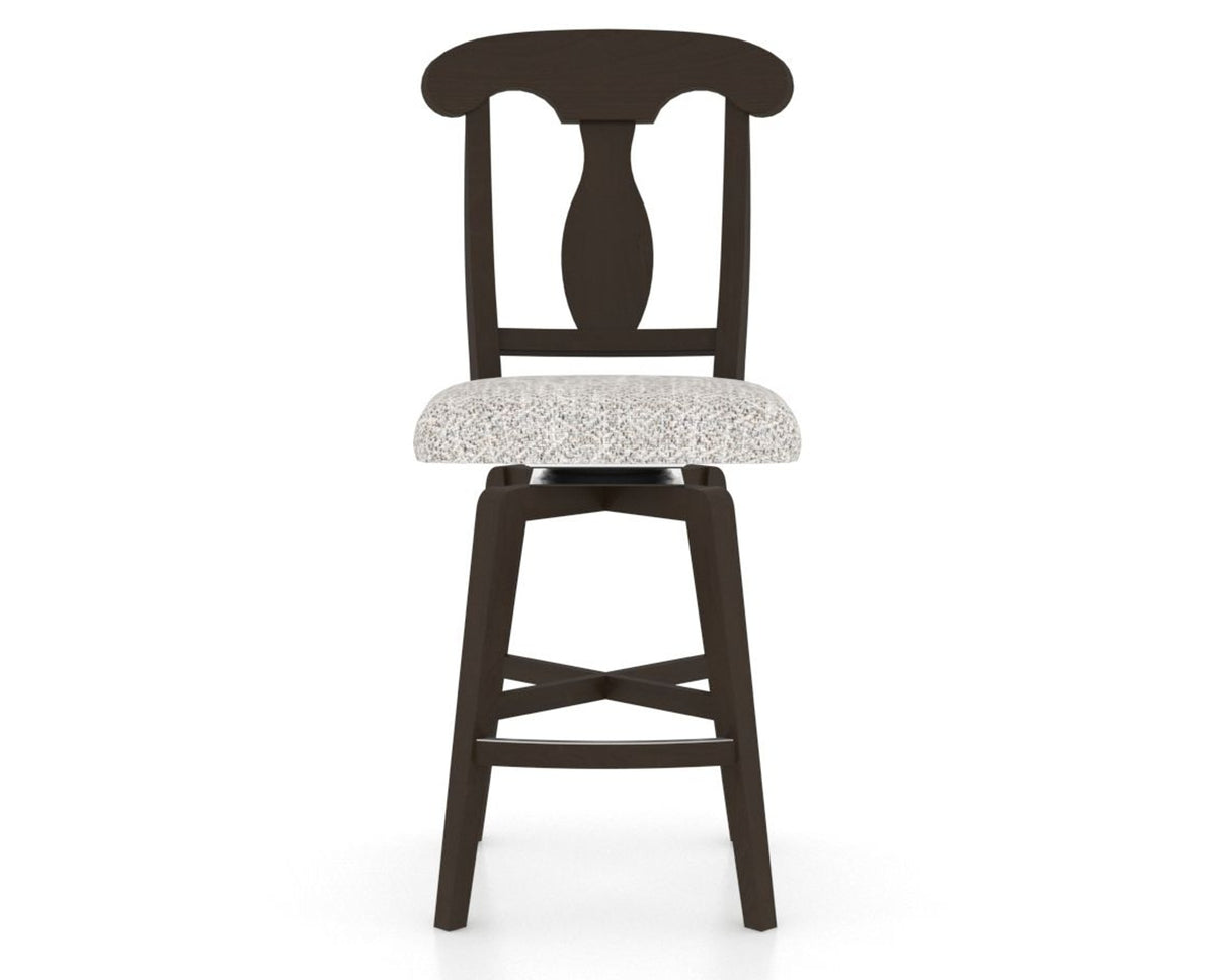Canadel Swivel Counter Stool 7600 in FP Crypton® and 59 Davy's Grey, front view