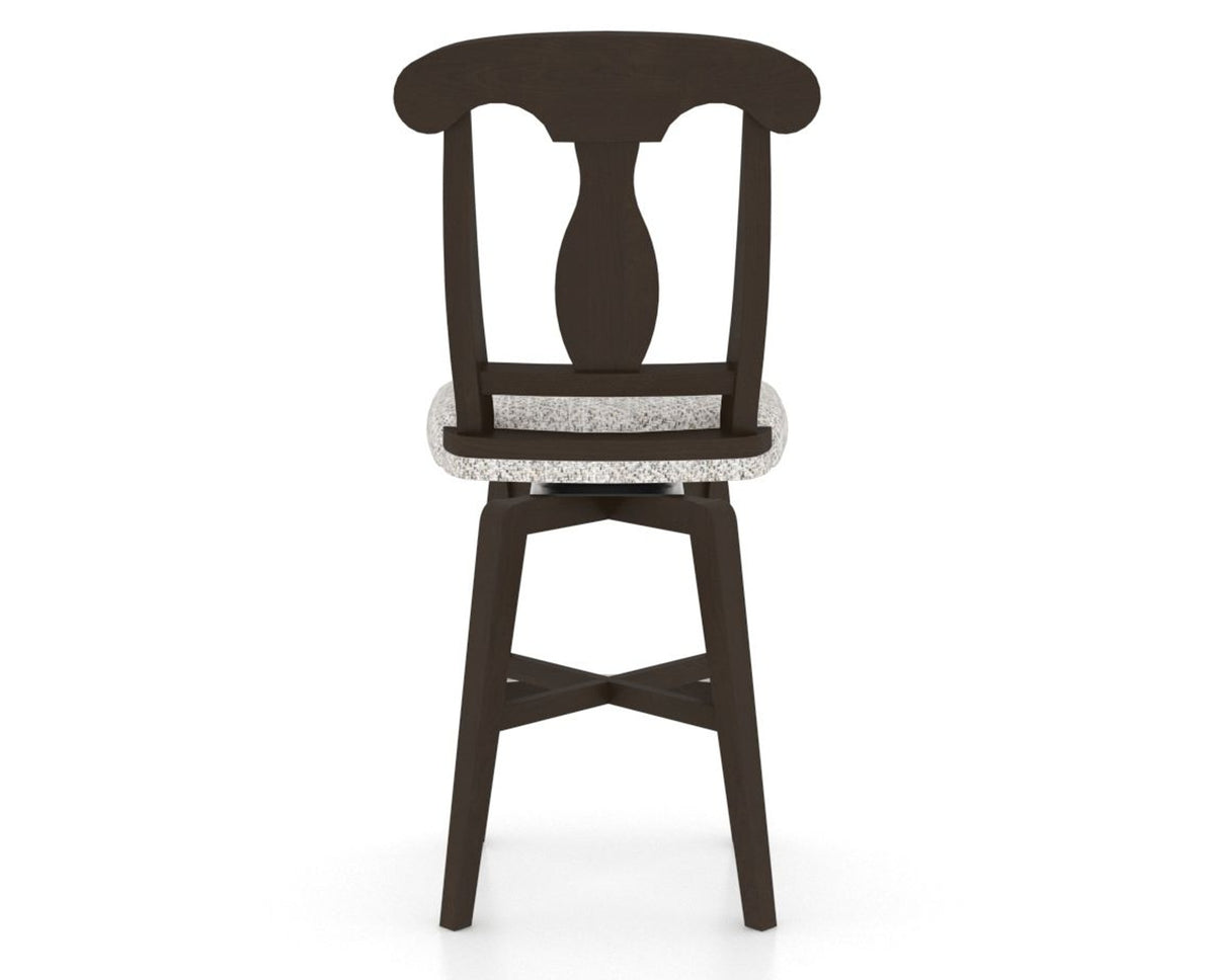 Canadel Swivel Counter Stool 7600 in FP Crypton® and 59 Davy's Grey, back view