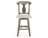 Canadel Champlain Swivel Counter Stool 7600 in FP Crypton® and 72 Heritage Nature, front view