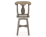 Canadel Champlain Swivel Counter Stool 7600 in FP Crypton® and 72 Heritage Nature, back view