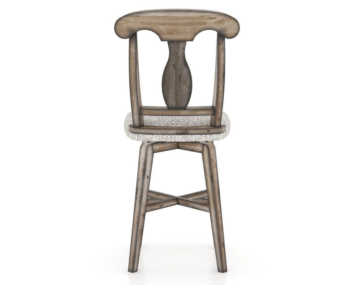 Canadel Champlain Swivel Counter Stool 7600 in FP Crypton® and 72 Heritage Nature, back view