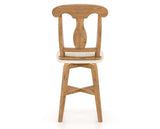 Canadel Champlain Swivel Counter Stool 7600 in FT InsideOut® and 01 Honey Washed, back view