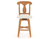 Canadel Swivel Counter Stool 7600 in FT InsideOut® and 01 Honey Washed, front view