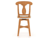 Canadel Swivel Counter Stool 7600 in FT InsideOut® and 01 Honey Washed, back view