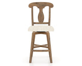 Canadel Champlain Swivel Counter Stool 7600 in FT InsideOut® and 03 Oak Washed, front view