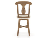 Canadel Champlain Swivel Counter Stool 7600 in FT InsideOut® and 03 Oak Washed, back view