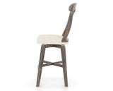 Canadel Champlain Swivel Counter Stool 7600 in FT InsideOut® and 08 Shadow, side view