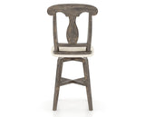Canadel Champlain Swivel Counter Stool 7600 in FT InsideOut® and 08 Shadow, back view
