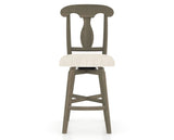 Canadel Swivel Counter Stool 7600 in FT InsideOut® and 08 Shadow, front view