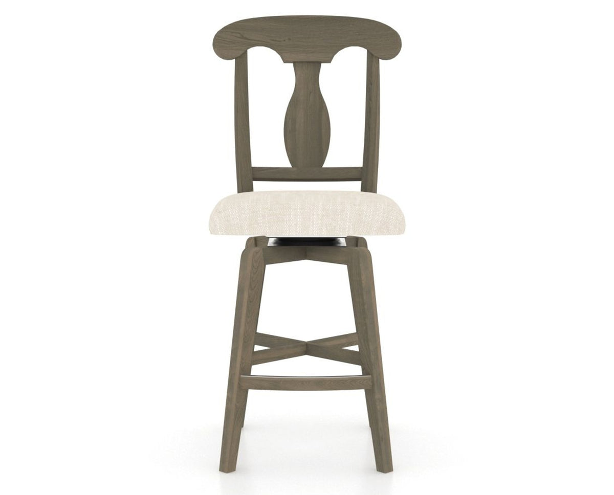 Canadel Swivel Counter Stool 7600 in FT InsideOut® and 08 Shadow, front view