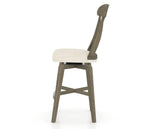 Canadel Swivel Counter Stool 7600 in FT InsideOut® and 08 Shadow, side view