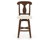 Canadel Swivel Counter Stool 7600 in FT InsideOut® and 19 Cognac Washed, front view