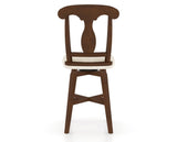 Canadel Swivel Counter Stool 7600 in FT InsideOut® and 19 Cognac Washed, back view