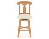 Canadel Swivel Counter Stool 7600 in FT InsideOut® and 20 Caramel Washed, front view