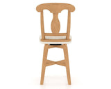 Canadel Swivel Counter Stool 7600 in FT InsideOut® and 20 Caramel Washed, back view