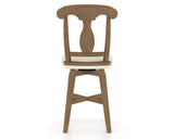 Canadel Swivel Counter Stool 7600 in FT InsideOut® and 25 Pecan Washed, back view