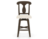 Canadel Swivel Counter Stool 7600 in FT InsideOut® and 29 Hazelnut Washed, front view