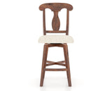 Canadel Champlain Swivel Counter Stool 7600 in FT InsideOut® and 33 Spice Washed, front view