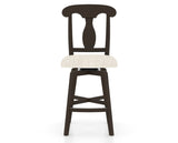 Canadel Swivel Counter Stool 7600 in FT InsideOut® and 59 Davy's Grey, front view