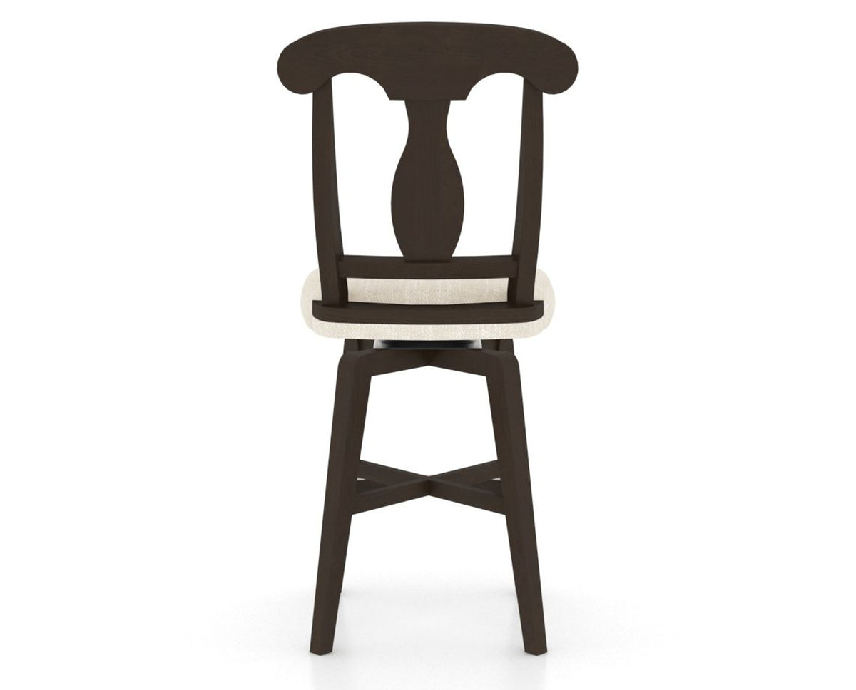 Canadel Swivel Counter Stool 7600 in FT InsideOut® and 59 Davy's Grey, back view
