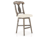 Canadel Champlain Swivel Counter Stool 7600 in FT InsideOut® and 72 Heritage Nature, three-quarter view