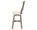 Canadel Champlain Swivel Counter Stool 7600 in FT InsideOut® and 72 Heritage Nature, side view