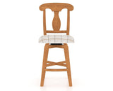 Canadel Swivel Counter Stool 7600 in OZ Fabric and 01 Honey Washed, front view
