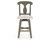 Canadel Swivel Counter Stool 7600 in OZ Fabric and 08 Shadow, front view