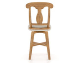 Canadel Champlain Swivel Counter Stool 7600 in TB Fabric and 01 Honey Washed, back view