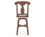 Canadel Champlain Swivel Counter Stool 7600 in TB Fabric and 33 Spice Washed, back view