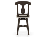 Canadel Swivel Counter Stool 7600 in TB Fabric and 59 Davy's Grey, back view