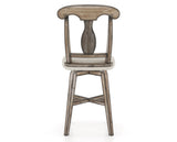 Canadel Champlain Swivel Counter Stool 7600 in TB Fabric and 72 Heritage Nature, back view