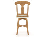 Canadel Champlain Swivel Counter Stool 7600 in TW Fabric and 01 Honey Washed, back view