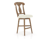 Canadel Champlain Counter Stool 7600 in Oak Washed and Fabric TW, three-quarter view