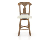 Canadel Champlain Counter Stool 7600 in Oak Washed and Fabric TW, front view