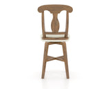 Canadel Champlain Counter Stool 7600 in Oak Washed and Fabric TW, back view