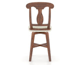 Canadel Champlain Swivel Counter Stool 7600 in TW Fabric and 33 Spice Washed, back view