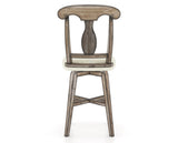 Canadel Champlain Swivel Counter Stool 7600 in TW Fabric and 72 Heritage Nature, back view