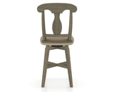 Canadel Swivel Counter Stool 7600 in XY Faux Leather and 08 Shadow, back view